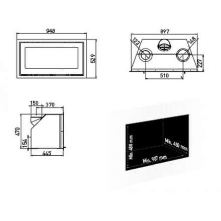 Каминная топка Lotus H470 W Magic в Барановичах