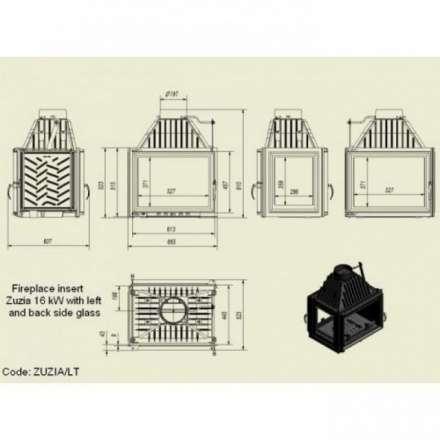 Каминная топка Kratki Zuzia/PT в Барановичах