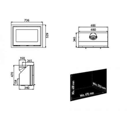 Каминная топка Lotus H370 Petite в Барановичах