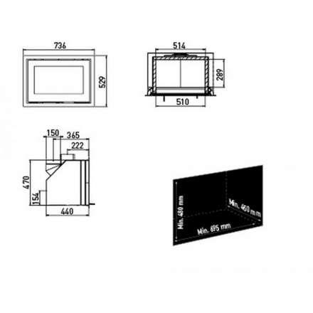 Каминная топка Lotus H370 Petite R в Барановичах