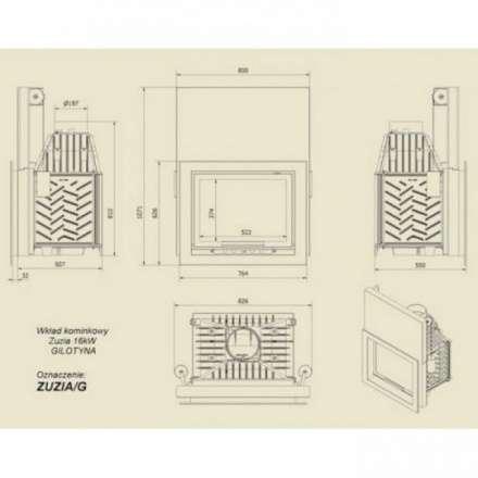 Каминная топка Kratki Zuzia/G в Барановичах