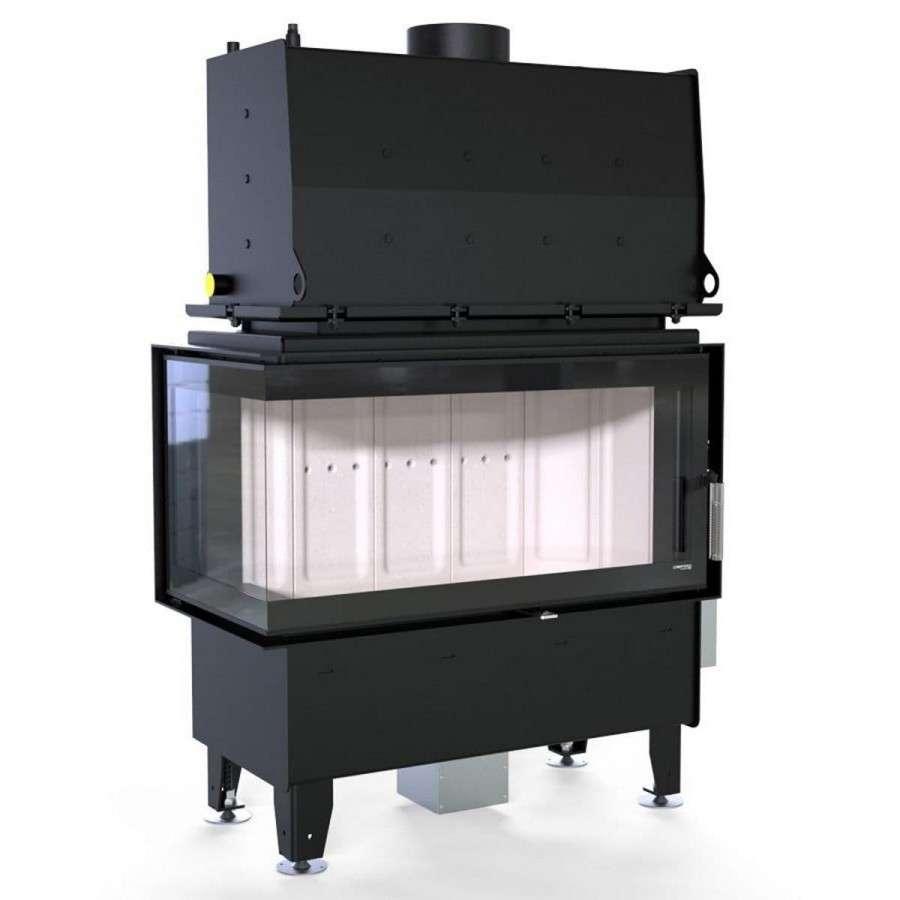 Каминная топка Defro Home RIVA ME BL SHORT угловая, с водяным контуром Амазонка бай фото в Барановичах