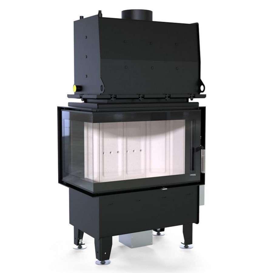 Каминная топка Defro Home RIVA SM BL SHORT угловая, с водяным контуром Амазонка бай фото в Барановичах