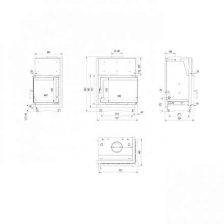 Каминная топка Kratki Zuzia/PW/BP/15/BS/W/Deco в Барановичах