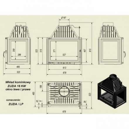 Каминная топка Kratki Zuzia/LP в Барановичах