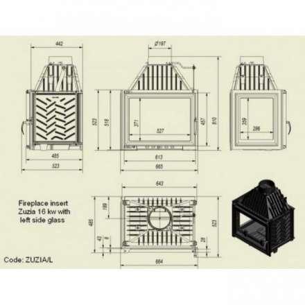 Каминная топка Kratki Zuzia/L в Барановичах