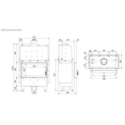 Каминная топка DEFRO HOME RIVA LA SHORT с водяным контуром в Барановичах