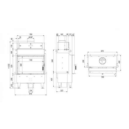 Каминная топка Defro Home Navi ME с водяным контуром в Барановичах