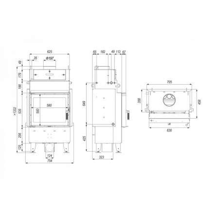 Каминная топка Defro Home Navi SM с водяным контуром в Барановичах