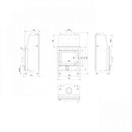 Каминная топка Kratki MBZ/PW/13/W в Барановичах