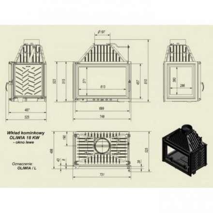 Каминная топка Kratki Oliwia/L в Барановичах