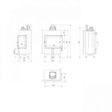 Каминная топка Kratki Lucy/12/P/BS в Барановичах