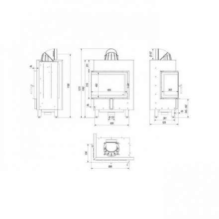Каминная топка Kratki Lucy/12/L/BS в Барановичах