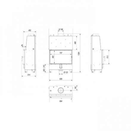 Каминная топка Kratki Lucy/PW/16/W в Барановичах
