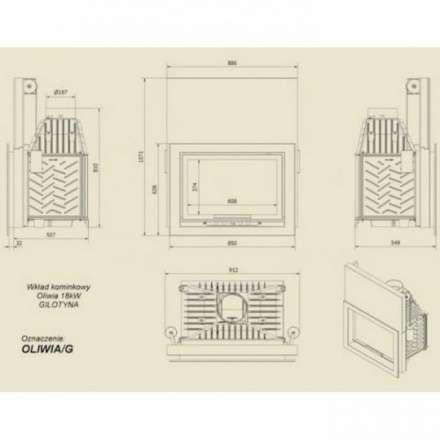 Каминная топка Kratki Oliwia/G в Барановичах
