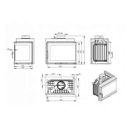 Каминная топка NORDflam Parma left в Барановичах