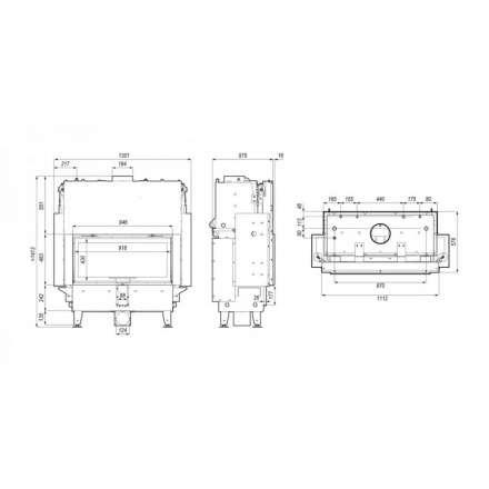Каминная топка Defro Home RIVA LA G SHORT с водяным контуром и подъемом стекла вверх в Барановичах