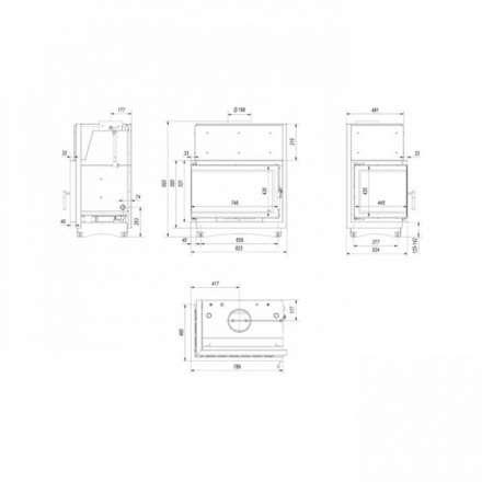 Каминная топка Kratki Oliwia/PW/BL/17/BS/W/Deco в Барановичах