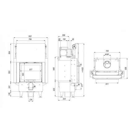 Каминная топка Defro Home Navi SM G с водяным контуром и подъемом стекла вверх в Барановичах