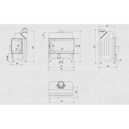 Каминная топка Kratki Zibi/P/BS/DECO в Барановичах