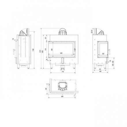 Каминная топка Kratki Lucy/14/L/BS в Барановичах