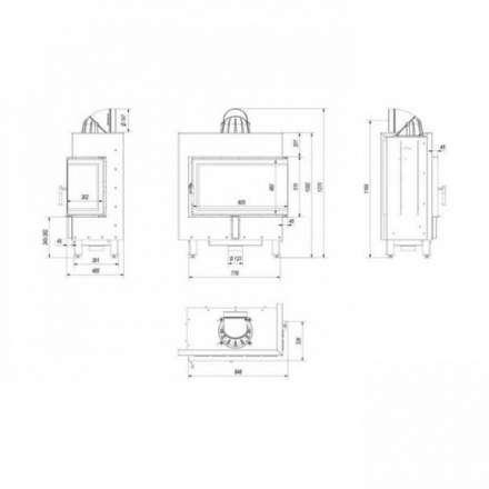 Каминная топка Kratki Lucy/14/P/BS в Барановичах
