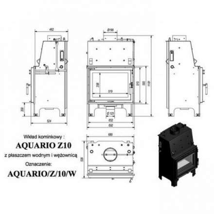 Каминная топка Kratki AQUARIO/Z/10/PW/W в Барановичах
