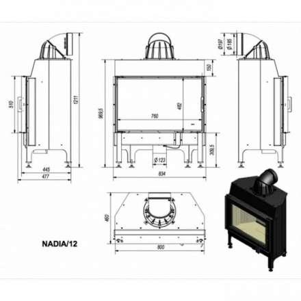 Каминная топка Kratki Nadia/12 в Барановичах