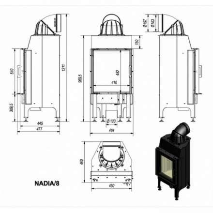 Каминная топка Kratki Nadia/8 в Барановичах