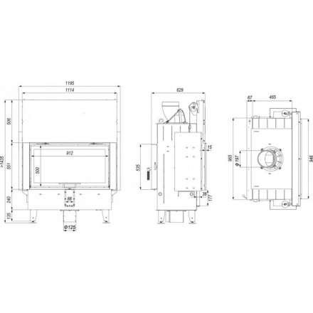 Каминная топка DEFRO HOME INTRA LA T G в Барановичах