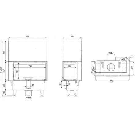 Каминная топка INTRA ME BP SLIM G в Барановичах