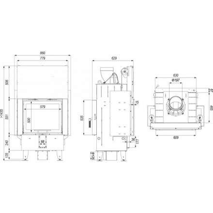 Каминная топка DEFRO HOME INTRA SM T G в Барановичах