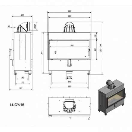Каминная топка Kratki Lucy/16 в Барановичах