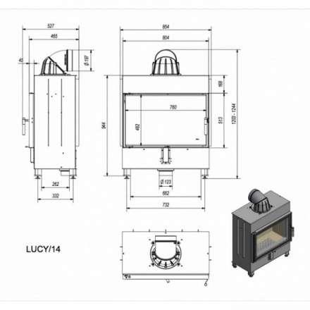 Каминная топка Kratki Lucy/14 в Барановичах