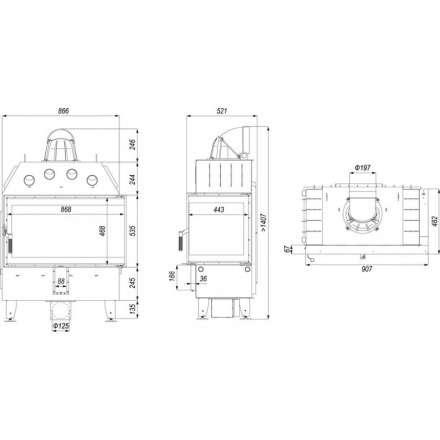 Каминная топка DEFRO HOME INTRA ME BL в Барановичах