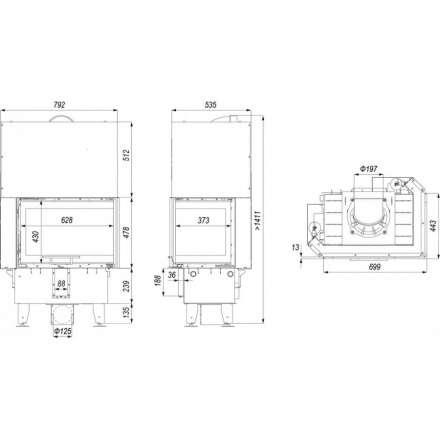 Каминная топка DEFRO HOME INTRA SM BL MINI G в Барановичах