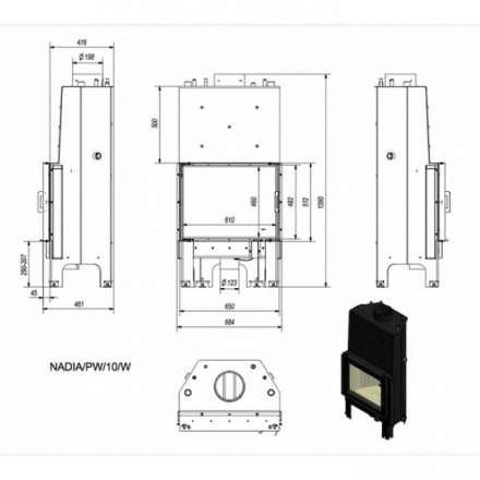 Каминная топка Kratki Nadia/PW/10/W в Барановичах