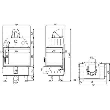 Каминная топка DEFRO HOME INTRA SM BL в Барановичах