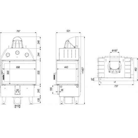 Каминная топка DEFRO HOME INTRA SM BP в Барановичах