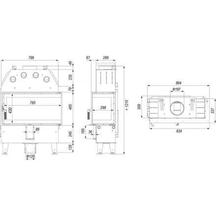 Каминная топка INTRA ME BP SLIM в Барановичах
