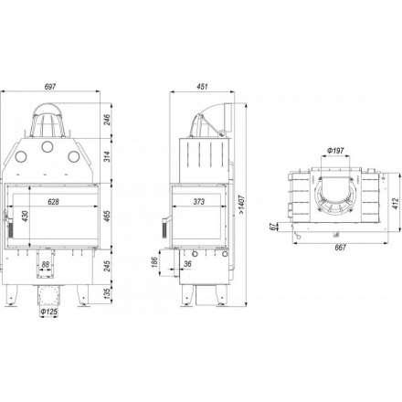 Каминная топка DEFRO HOME INTRA SM BP MINI в Барановичах