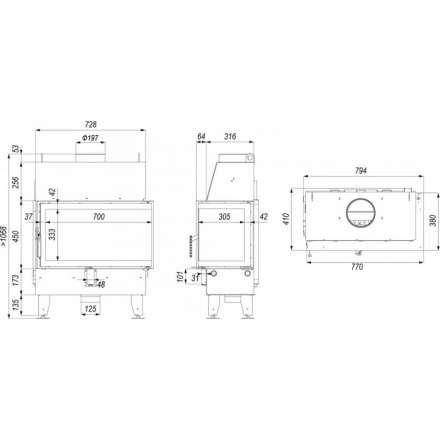 Каминная топка IMPULS ME BP в Барановичах
