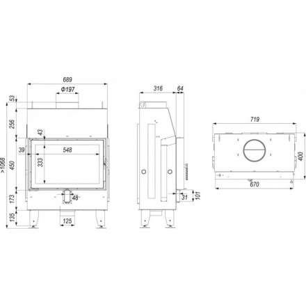 Каминная топка IMPULS SM в Барановичах