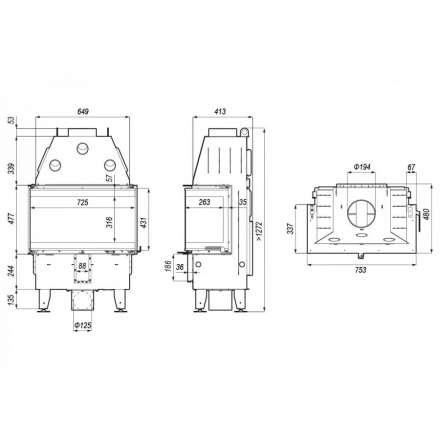 Каминная топка DEFRO HOME INTRA SM C в Барановичах