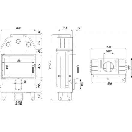 Каминная топка INTRA SM SLIM в Барановичах