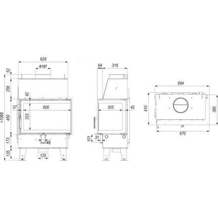Каминная топка IMPULS SM BP в Барановичах