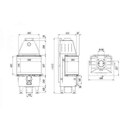 Каминная топка DEFRO HOME INTRA XSM C в Барановичах
