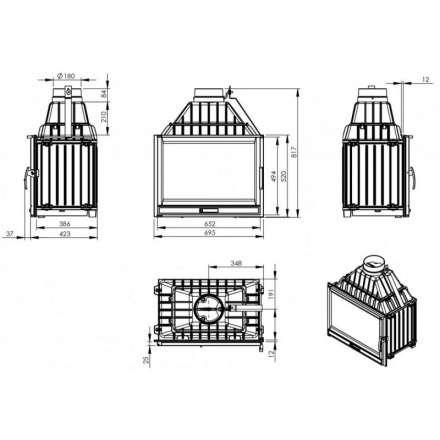 Каминная топка NORDflam Savona в Барановичах