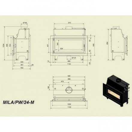 Каминная топка Kratki Mila/PW/24 в Барановичах