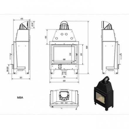 Каминная топка Kratki MBA в Барановичах